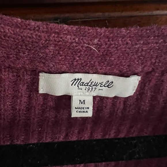 Madewell Burgundy Cardigan - Picture 3 of 4